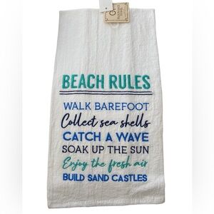 Beach Rules Flour Sack Towel